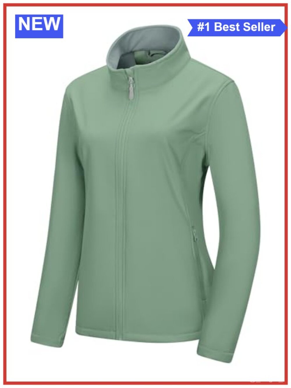 Women's Waterproof Softshell Jacket Fleece Lined Lightweight Windproof Coat